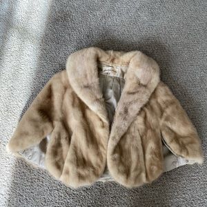 real fur shoulder cape
